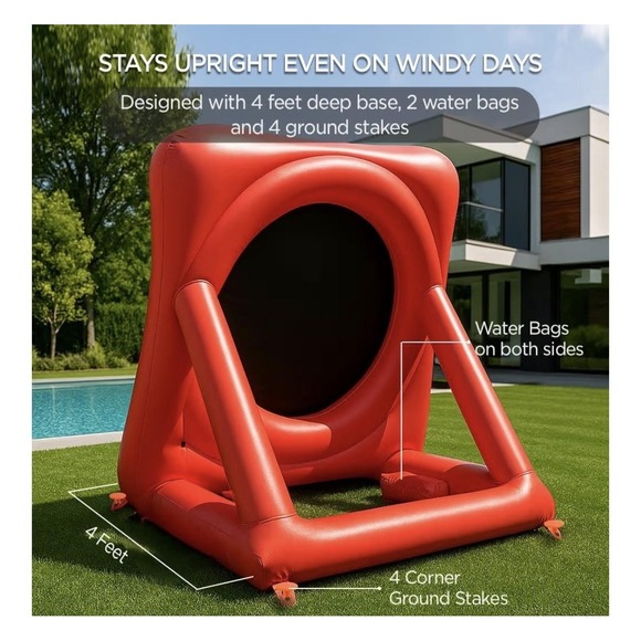 ZivPlay Inflatable Dart Game 6x6 Ft Soccer Golf Yard Target Outdoor Family Fun - Picture 4 of 8